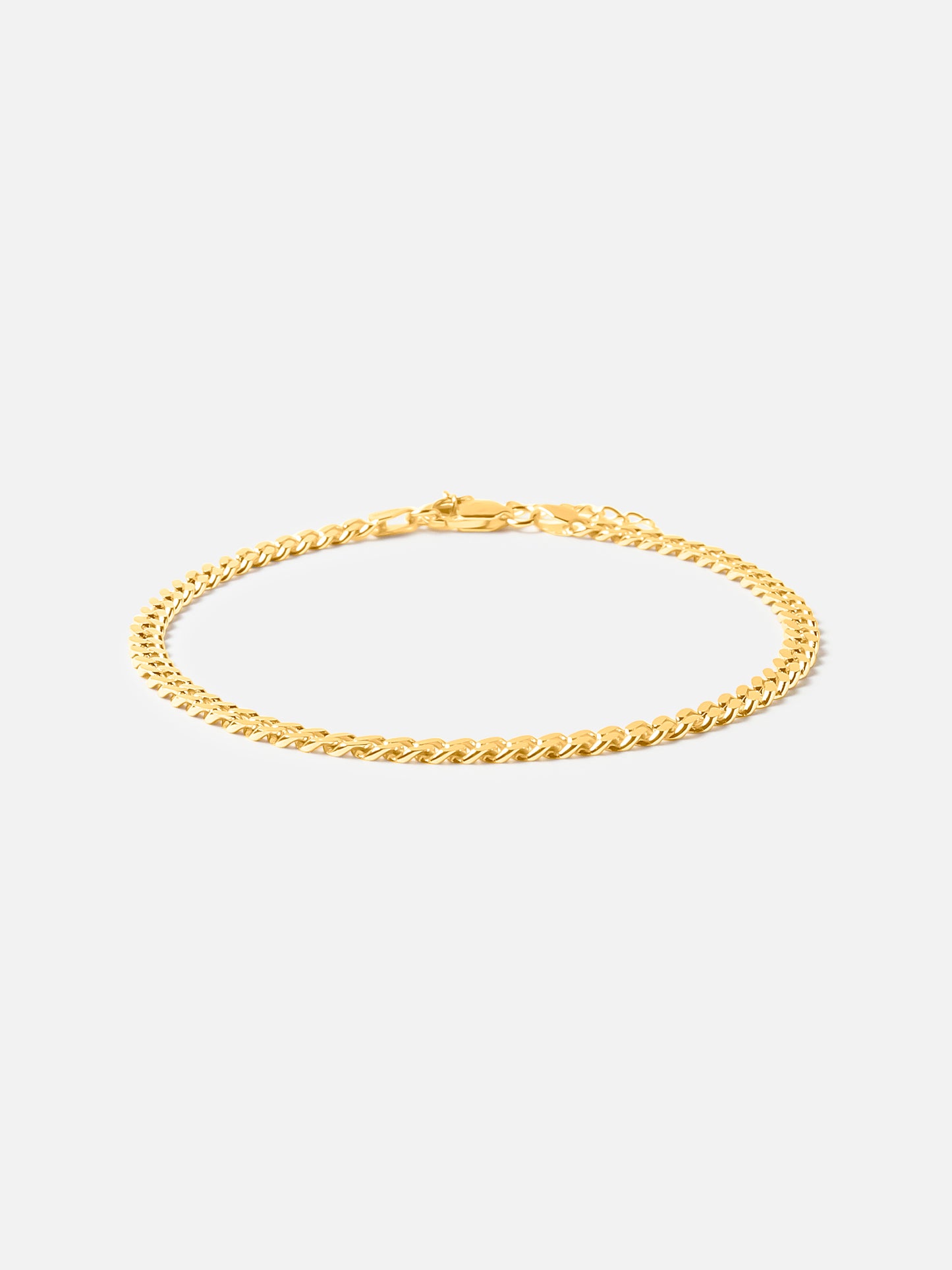 3mm Flat Cuban Chain Bracelet