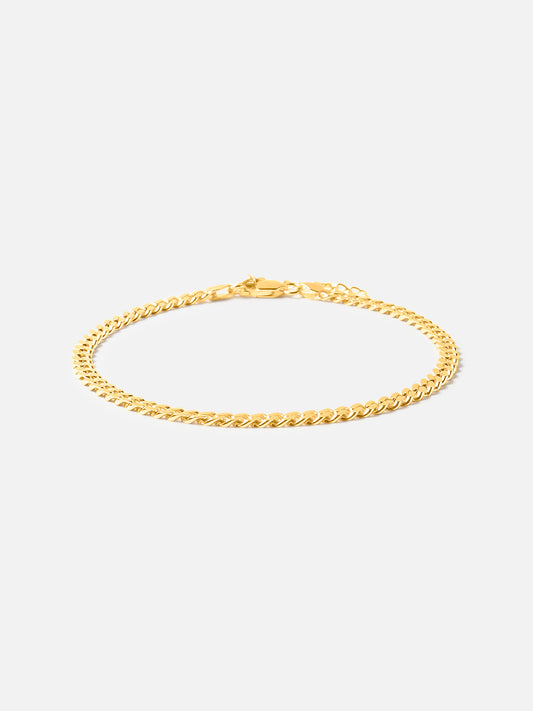 3mm Flat Cuban Chain Bracelet